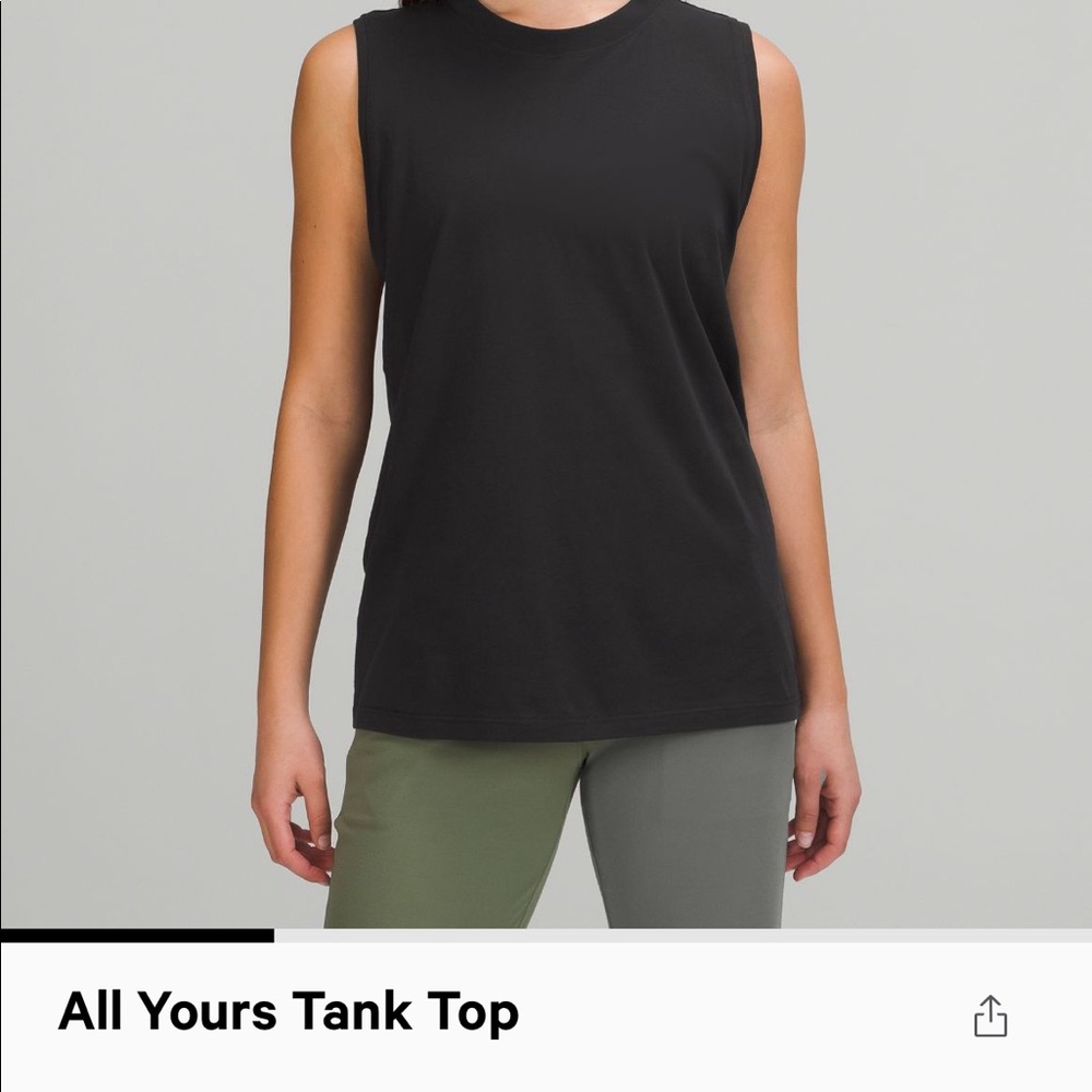 Lululemon ‘All Yours Tank’. Size 0.